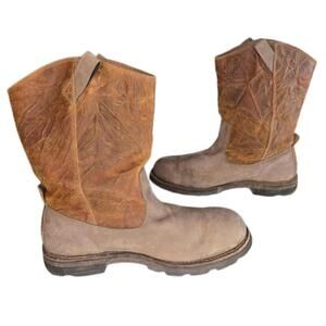 Under Armour Tradesman 10” Waterproof Leather Mens Pull On Work Boots Size 12.5